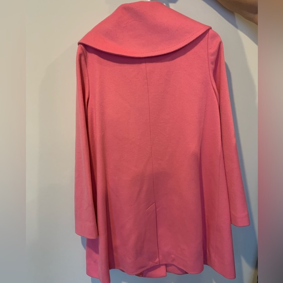 NWOT Pink Tartan Bubblegum Pink Peacoat - Cashmere and Wool - Picture 2 of 6